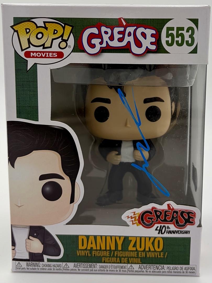 John Travolta Signed Funko Pop #553 Danny Zuko (Grease) - Beckett COA